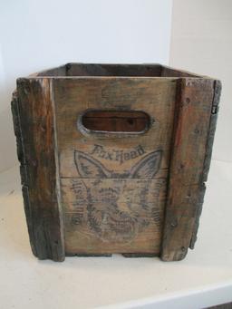 Fox Head Beer Advertising Crate