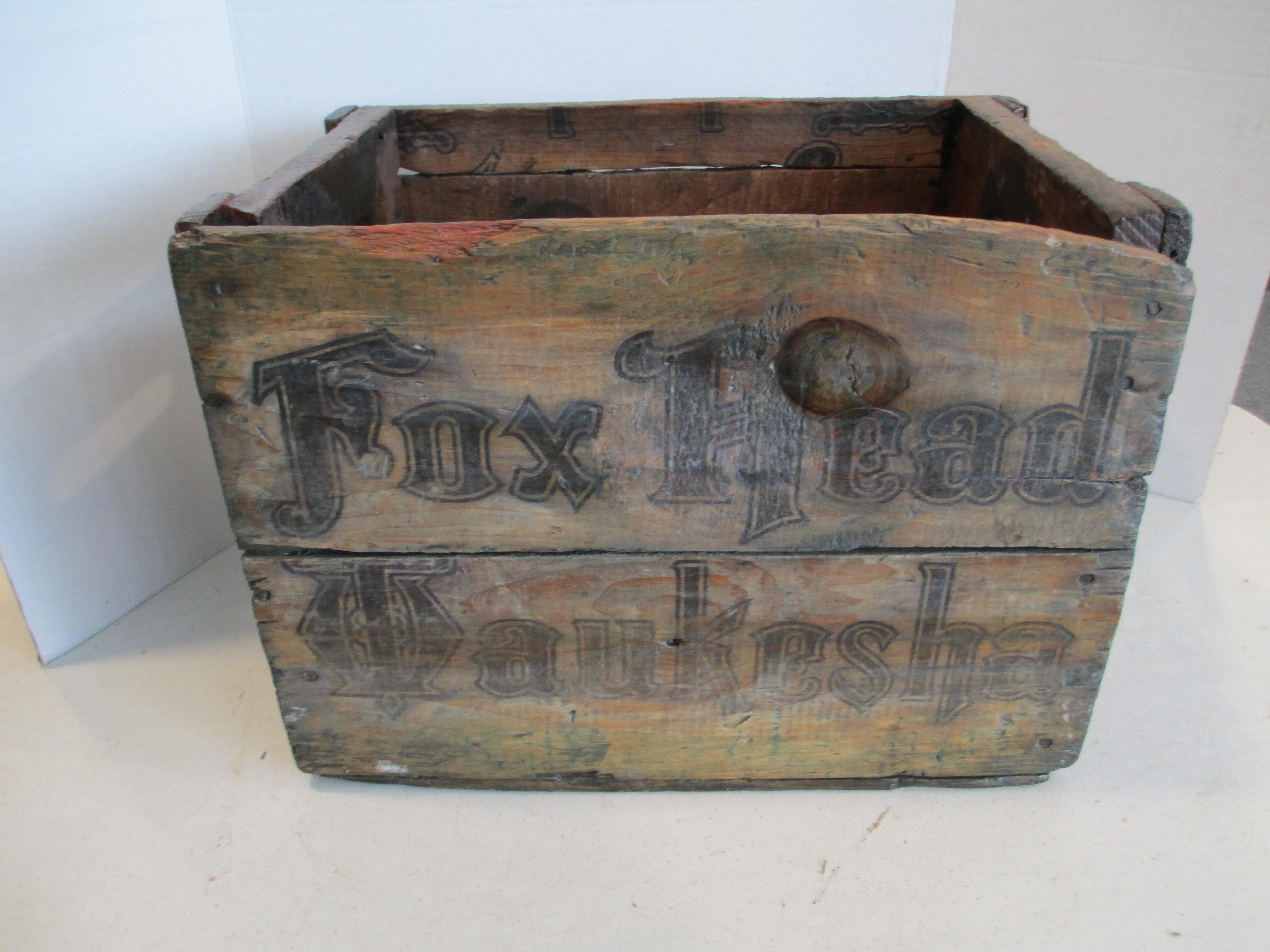 Fox Head Beer Advertising Crate