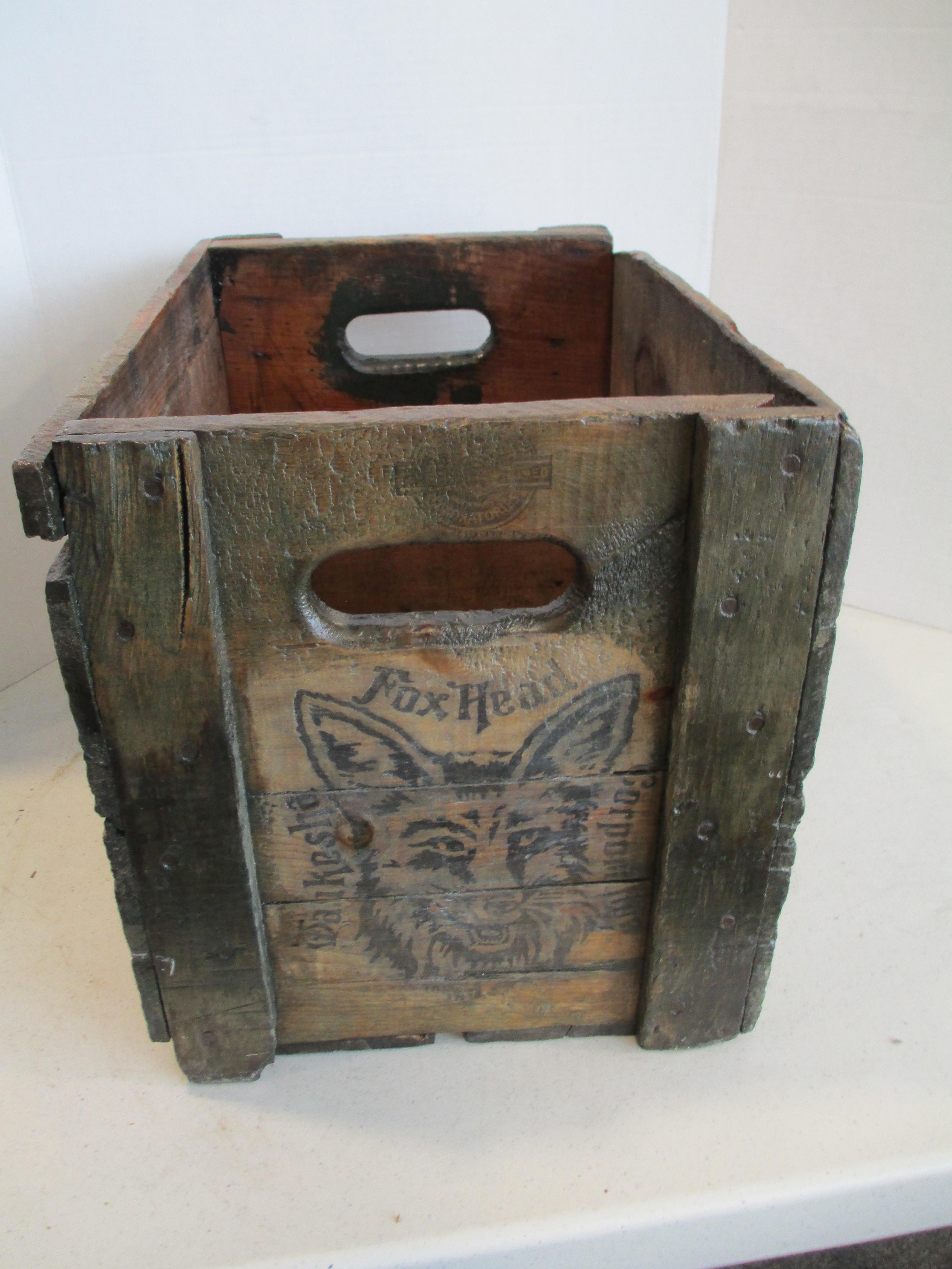 Fox Head Beer Advertising Crate