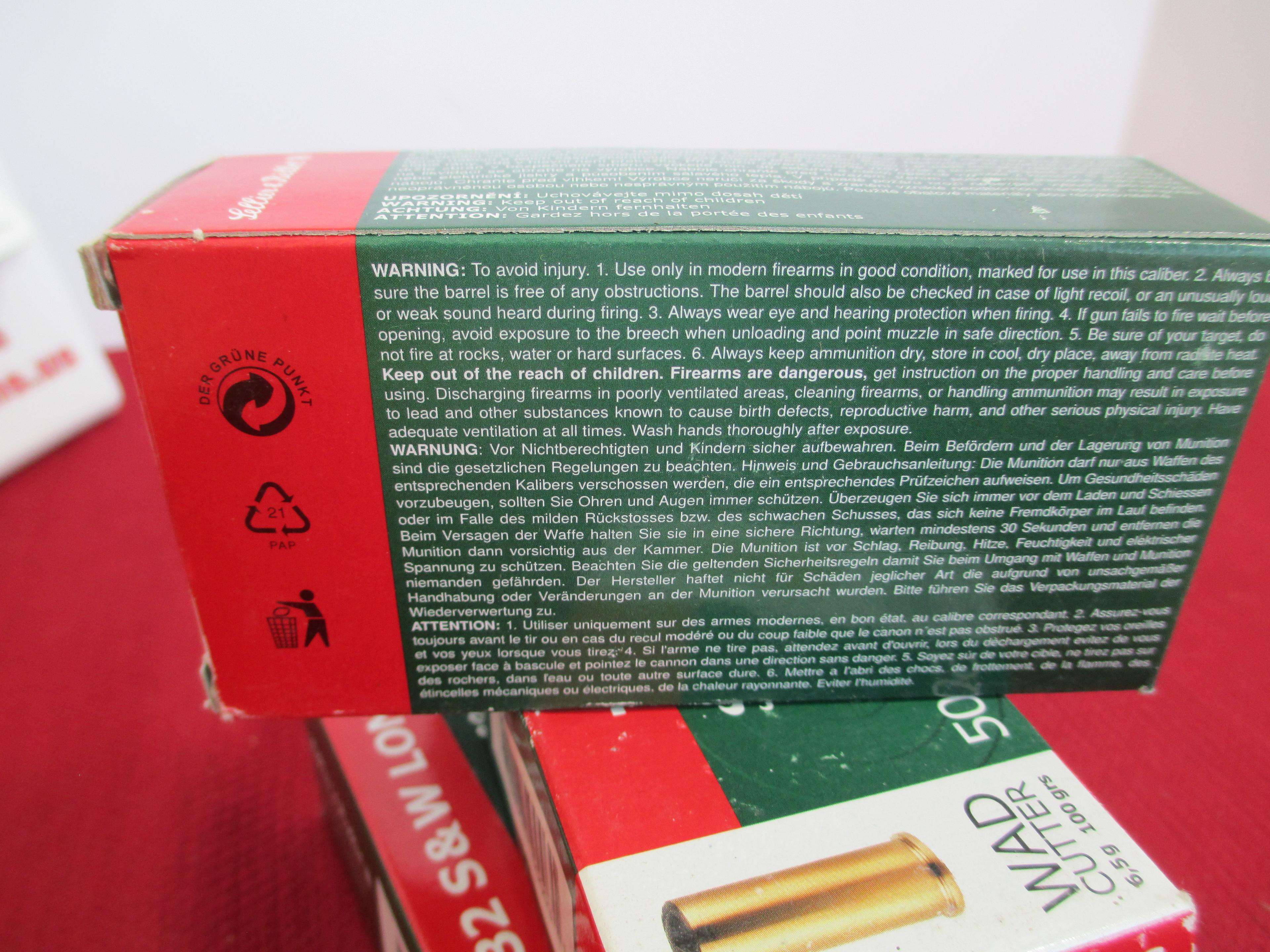 Lellier & Bellot .32 S&W Long 100 Grain Cartridges-Lot 150
