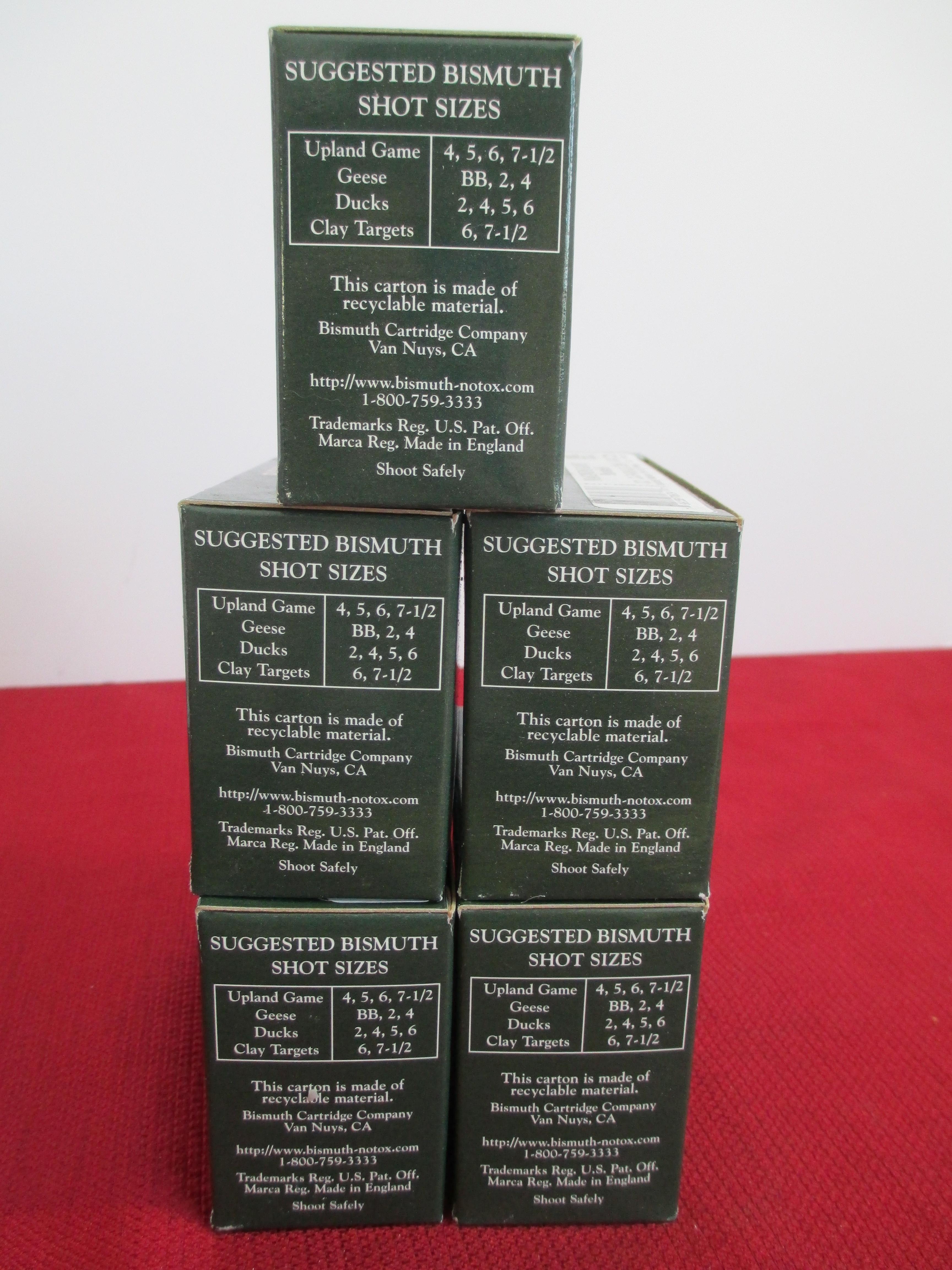 Bismuth 2 3/4" 12 Gauge Shotshells-Lot of 50