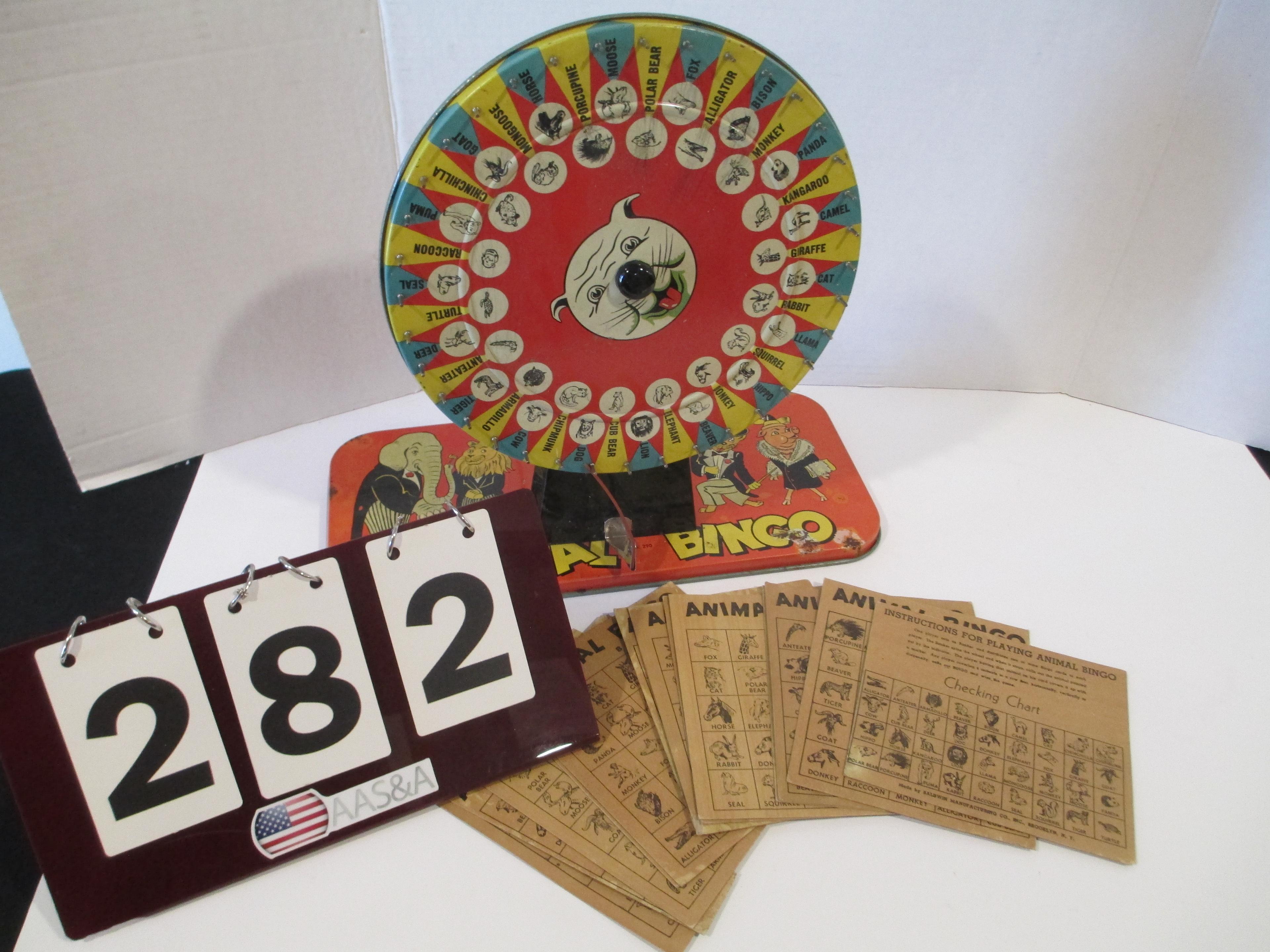 Baldwin Tin Litho Animal Bingo
