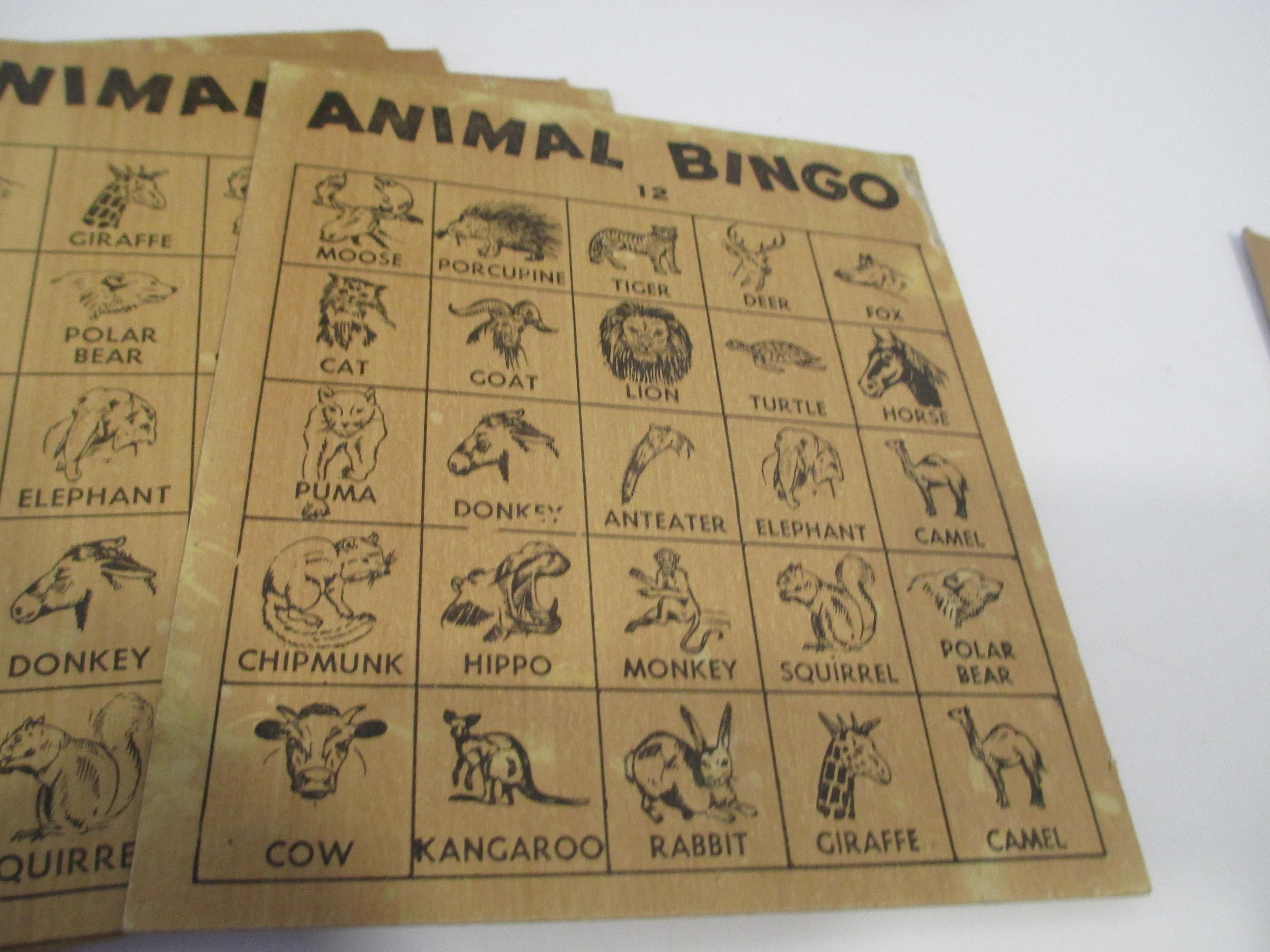 Baldwin Tin Litho Animal Bingo
