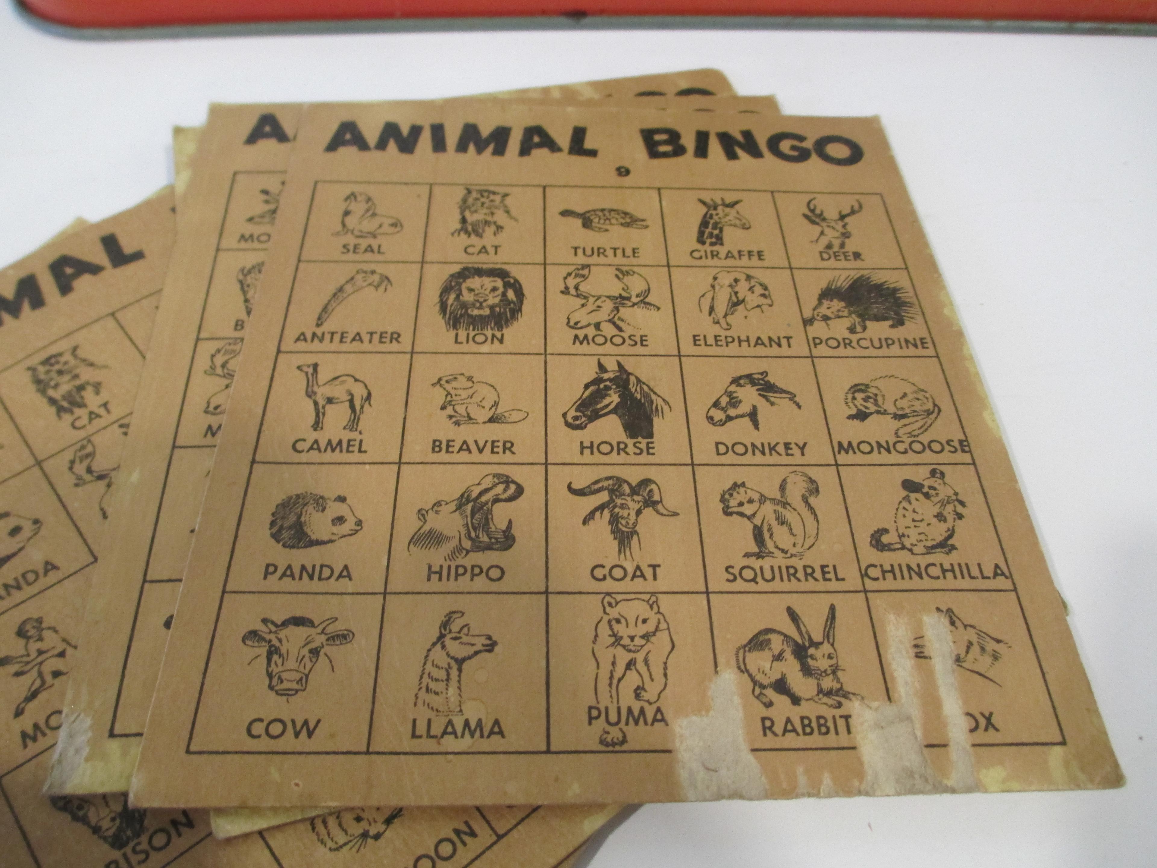 Baldwin Tin Litho Animal Bingo