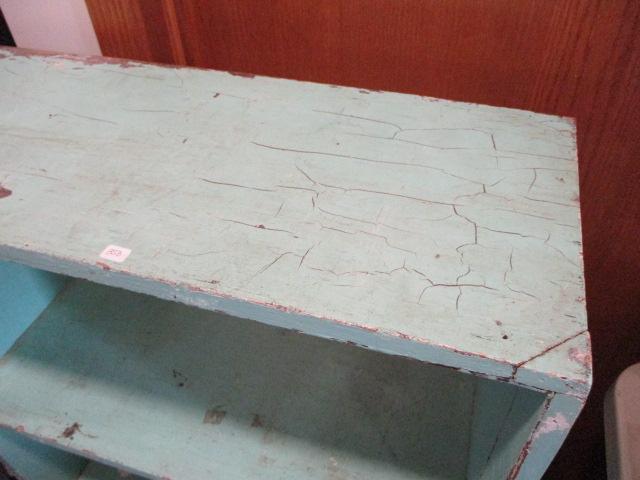 4 Shelf "Chippy" Aquamarine Painted Book Shelf