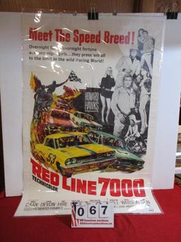 1965 Paramount "Redline 7000" Movie Poster (Amazing Graphics)