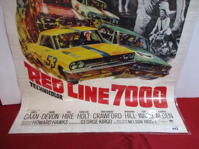 1965 Paramount "Redline 7000" Movie Poster (Amazing Graphics)