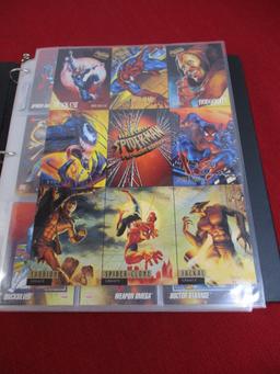 1992 Marvel Trading Cards in Binder-Lot of 315 Cards + Bonus Spiderman Card Sheet