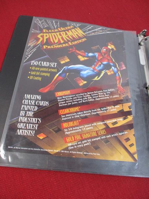 1992 Marvel Trading Cards in Binder-Lot of 315 Cards + Bonus Spiderman Card Sheet
