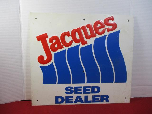 Jacques Seed Dealer Original Metal advertising Sign