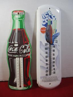 Pair of Coca-Cola Advertising Thermometers-B