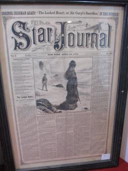 1879 Framed Star Journal Magazine Publication