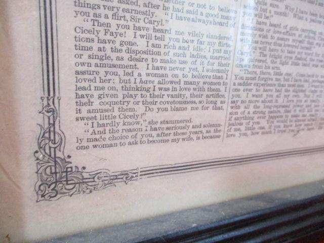 1879 Framed Star Journal Magazine Publication