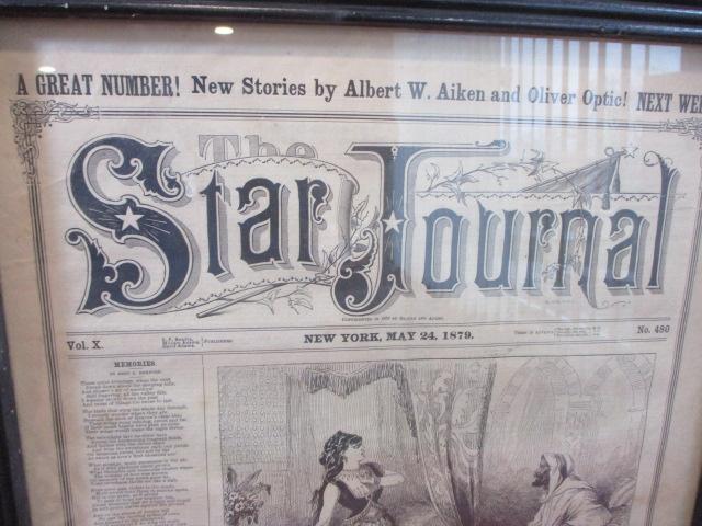 1879 Framed Star Journal Magazine Publication