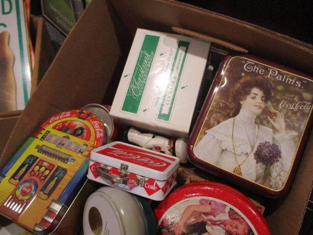 Massive Lot of Coca-Cola Advertising Tins & More