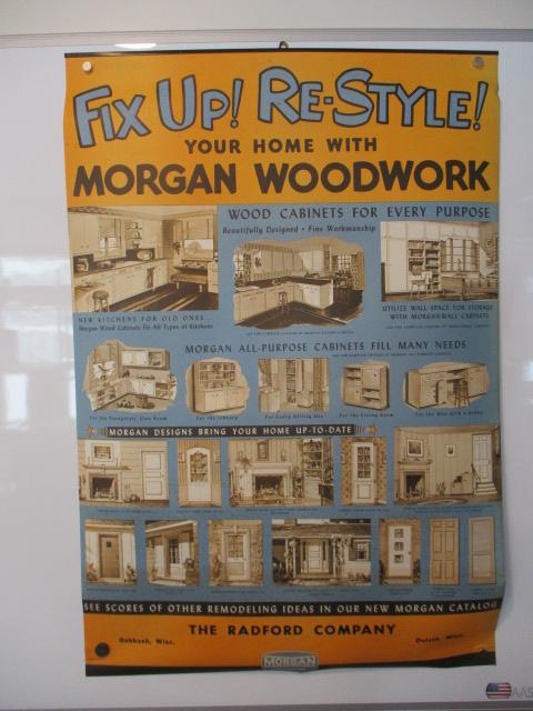 *Local Item-The Radford Co. Oshkosh, WI & Duluth, MN Morgan Woodwork NOS 1951 Poster
