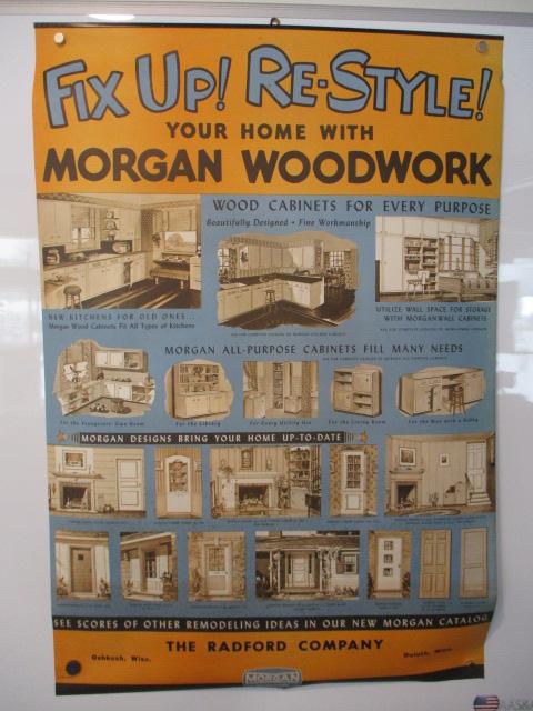 *Local Item-The Radford Co. Oshkosh, WI & Duluth, MN Morgan Woodwork NOS 1951 Poster