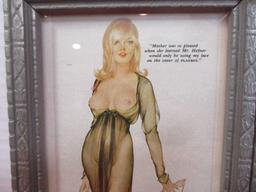 Vargas Playboy Advertising Framed.