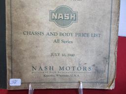 1939-1940 Nash No.4 Master Catalog