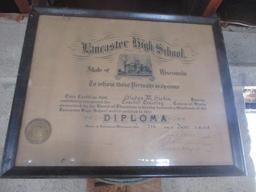 1918 Lancaster High School Antique Diploma
