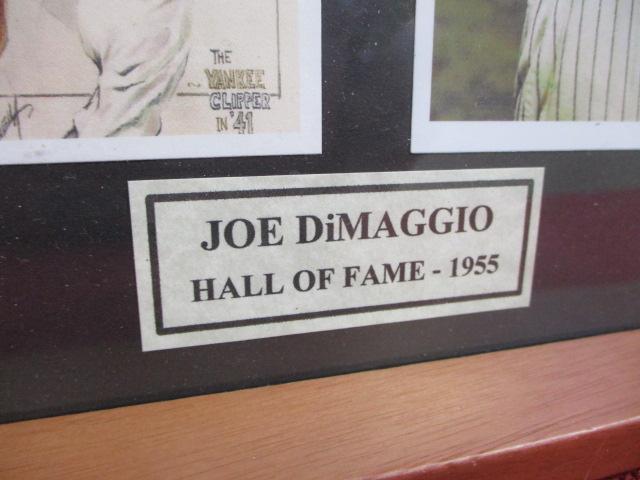 Joe DiMaggio Autographed Framed Hall of Frame Piece