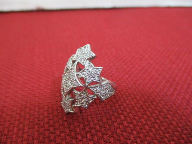 Sterling Silver Ring w/ Cubic Zirconium Accents