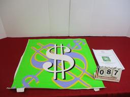 "Dollar Sign (State 6)" Hand Signed and Numbered Silk Screen by Steve Kaufman
