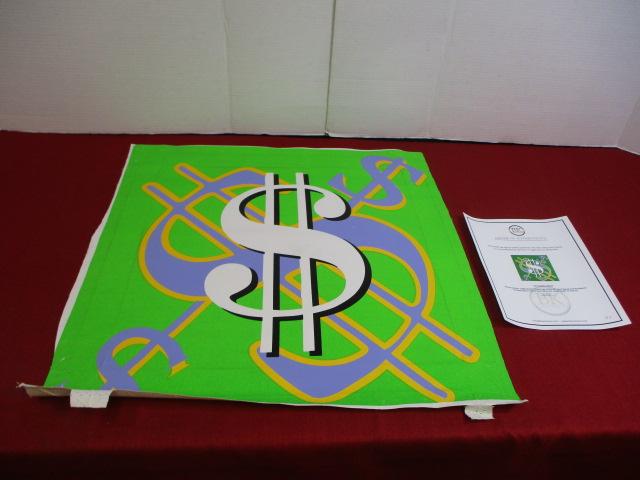 "Dollar Sign (State 6)" Hand Signed and Numbered Silk Screen by Steve Kaufman