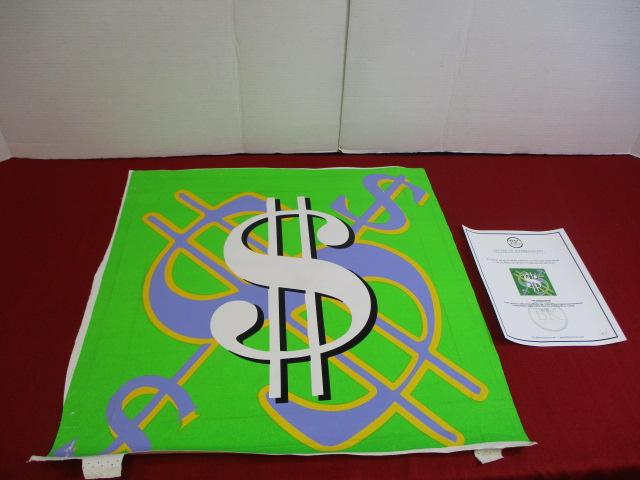 "Dollar Sign (State 6)" Hand Signed and Numbered Silk Screen by Steve Kaufman