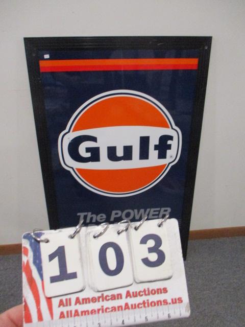 Gulf Metal Advertising Sign