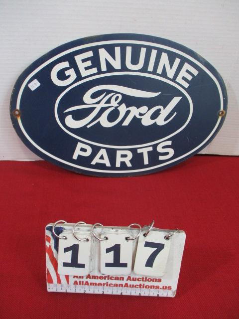 Oval Metal Ford Parts Sign