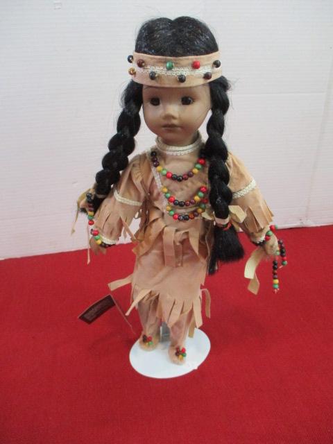 House of Lloyd Native American Doll w/ Stand