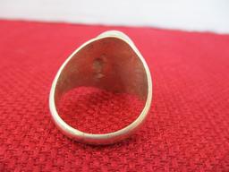 Sterling Silver Artisan Estate Ring with Cabochon