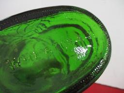 1982 Indian Chief Head Green Glass Coin Bank