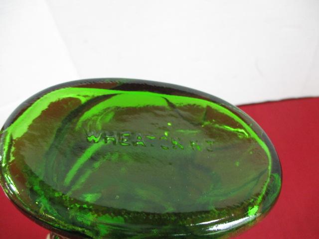 1950's Abraham Lincoln Green Glass Coin Bank