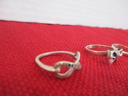 Sterling Silver Mixed Estate Rings-Lot of 3