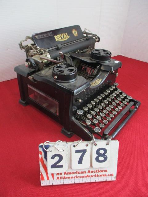 *Royal Typewriter Co. Visible Side Cast Iron Cash Register