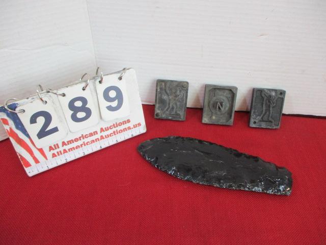 Obsidian 9" Point w/ Cast Iron Molds