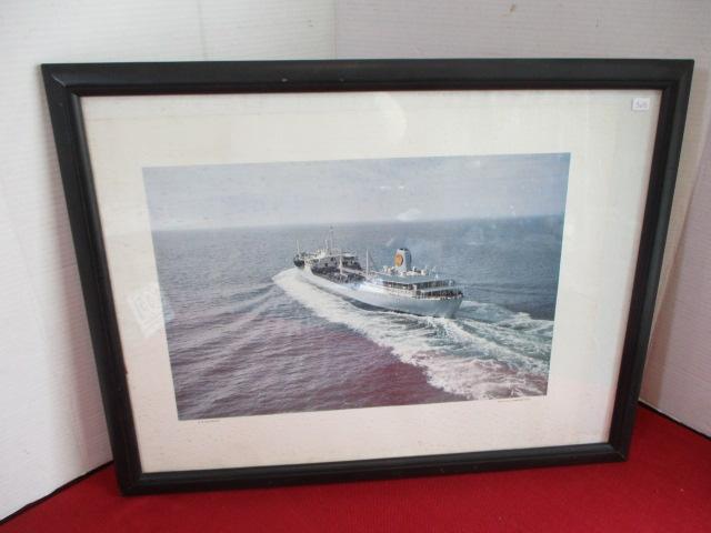 Gulf Oil Corp. SS Gulf King Framed Photo