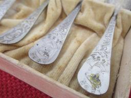 1893 Columbian Expedition Chicago, IL. Set of Advertising Demitasse Spoon Set