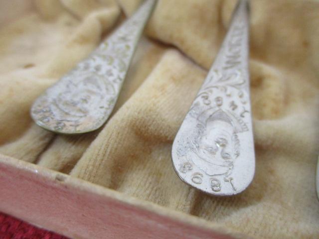 1893 Columbian Expedition Chicago, IL. Set of Advertising Demitasse Spoon Set