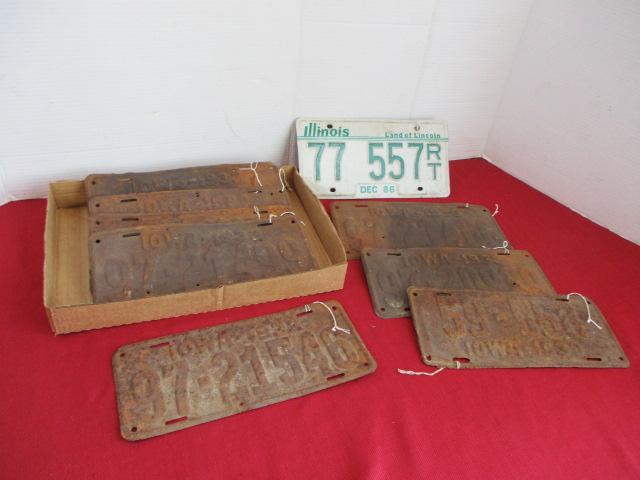 Early License Plate Mixed Lot