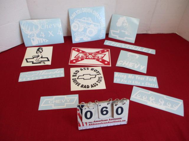 NOS Vehicle Decals-Lot of 12-Cheverolet