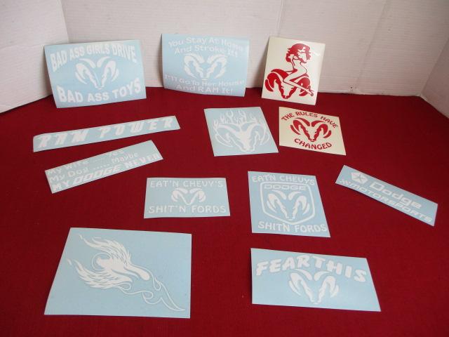 NOS Vehicle Decals-Lot of 12-Dodge