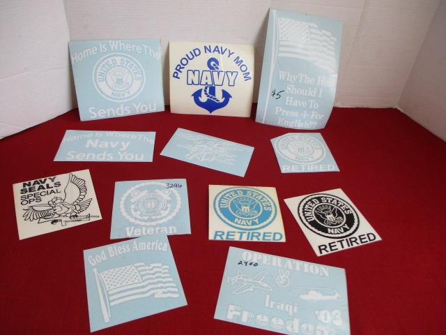 NOS Vehicle Decals-Lot of 12-Military