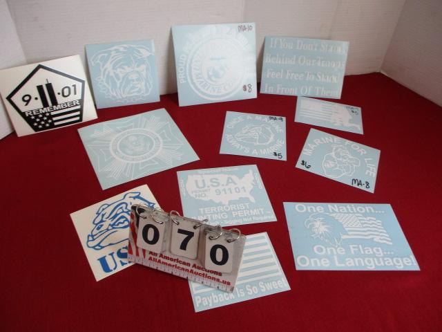 NOS Vehicle Decals-Lot of 12-Marines