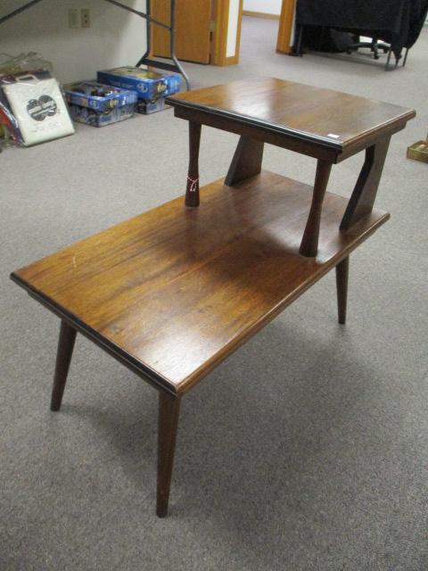 Midcentury Tiered End Table