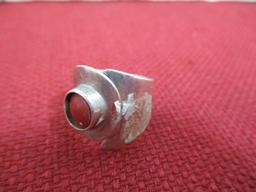 Sterling Silver Ladies' Estate Ring-Coral w/ Native American Flare