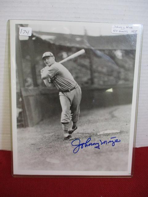 Johnny Mize Autographed 8"X10" Photo
