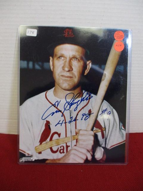 *Enos Slaughter Autographed 8"X10" Photo